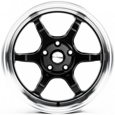 Диск Flow Forming FF006 7.5x17 5x108 ET38 73.1 Satin_Black_Machined_Lip
