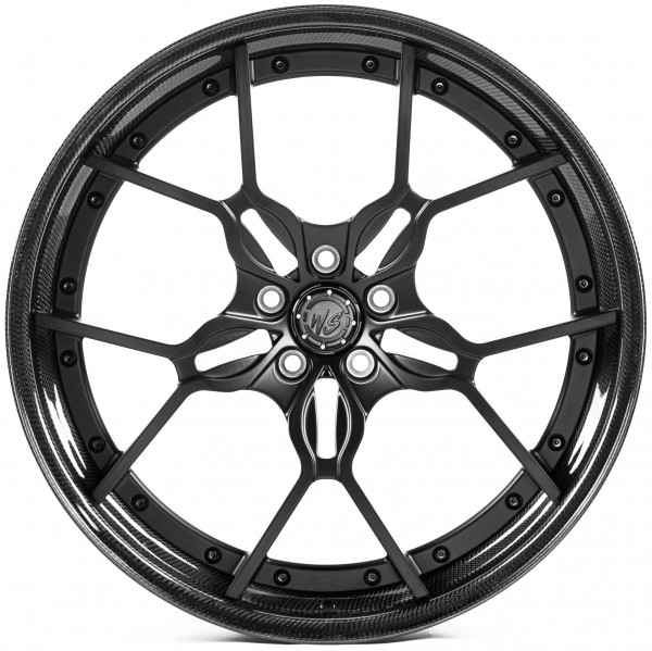 Диск WS FORGED WS-052C 10.5x22 5x112 ET10 66.5 SATIN_BLACK_LIP_CARBON_FORGED